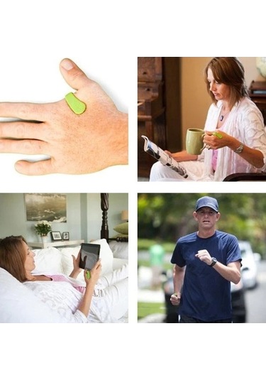 Tongxida 2 Adet Tiger Tutucu Hukou Acupoint Masajı Yeşil Siyah, Yeni Tasarım Siyah Siyah