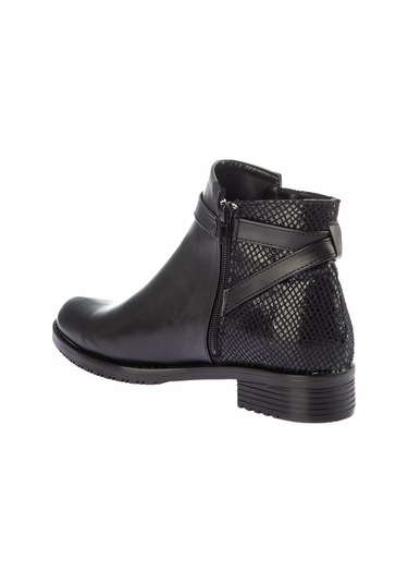 Fox Shoes Siyah Yılan Kadın Bot E726490009