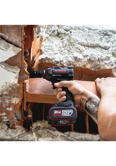 Kress KRKS1 KUB30.2 + KU390.4 + KUH10.2 20V 4AH 6 Adet Akülü Profesyonel Kombo Set