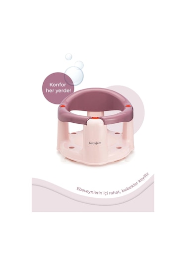 Babyjem Önden Açılır Banyo & Mama Oturağı Mürdümm Çok Renkli