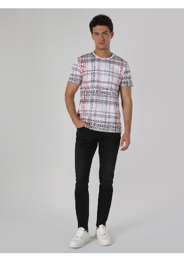 Colin'S Istanbul Baskılı Beyaz Erkek Kısa Kol Tişört Cl1064300_Q1.V1_Wht Colin'S Istanbul Baskılı Beyaz Erkek Kısa Kol Tişört Cl1064300_Q1.V1_Wht