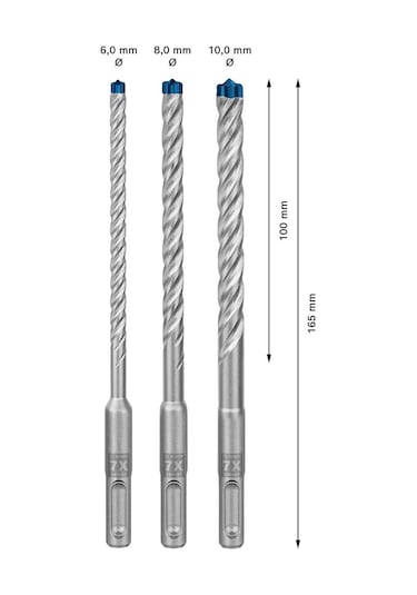 Bosch Expert Sds Plus-7x Kırıcı Delici Delme Ucu Seti 6/8/10 Mm 3 Parça  - 2608900196