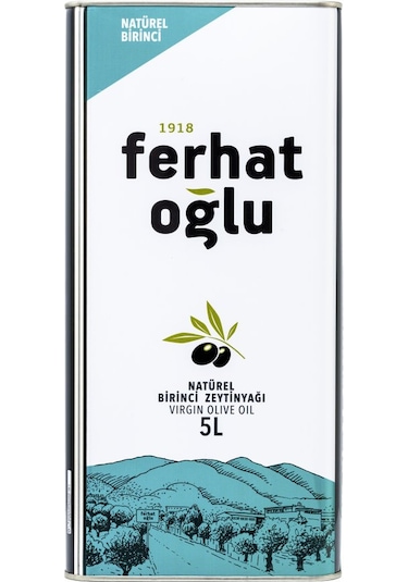 Ferhatoğlu Natürel Birinci Zeytinyağı Teneke 5 L