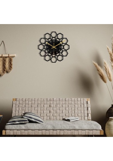 1/2 Modern Duvar Saati Ev Hediyesi Akrilik Oturma Odası Sanatı Siyah Tip C 1 Set Diğer