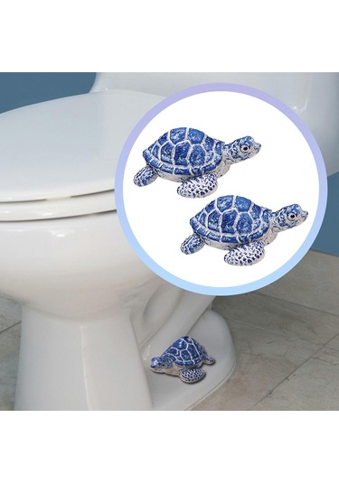 Suntek 2 Adet Kaplumbağa Tuvalet Cıvatası Kapağı Ev Sahili Mavi