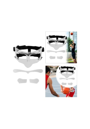 Suntek Basketbol Maskesi Koruyucu Kalkan Şeffaf-17,5x9,5x9,8cm