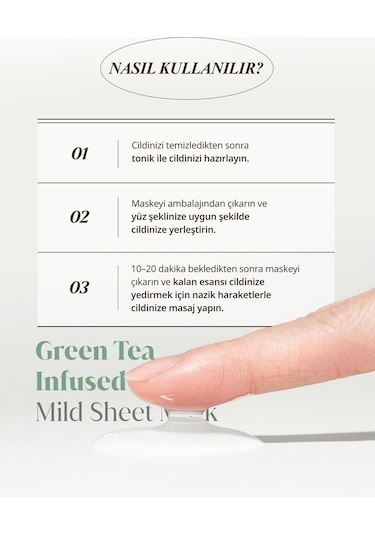 Hassas Ciltlere Özel Yeşil Çay İçeren Yaprak Maske Goodal Green Tea Infused Water Mild Sheet Mask