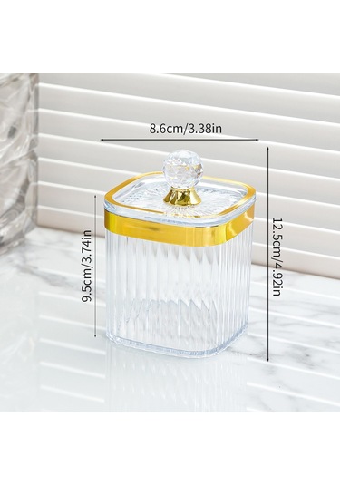 Suntek Magideal Gıda Saklama Kabı Kapaklı Kavanoz Baharat Servis Altın