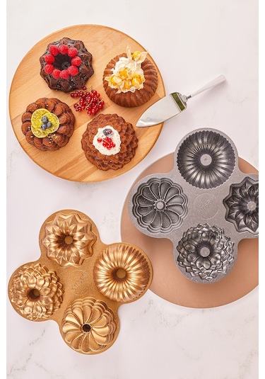 Emsan Griss Four In One 4'lü Gold Kek Kalıbı