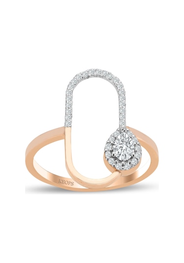 Pırlanta Damla Nemesis Yüzük - Idl Sertifikalı Rose Gold