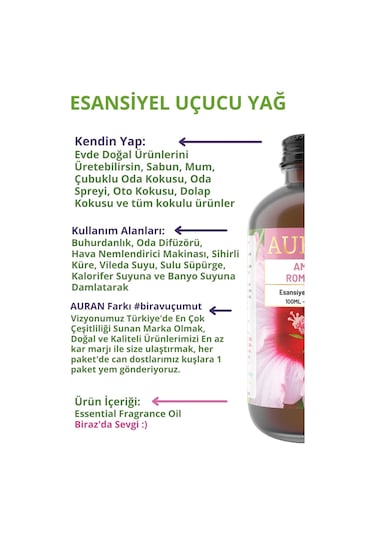 Auran Temizlik Ferahlığı Esansiyel Uçucu Yağı 100 ML