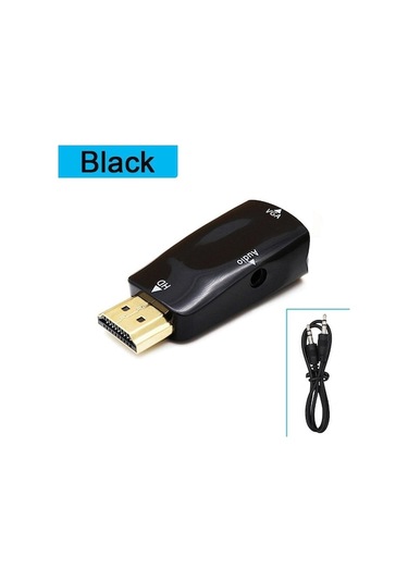 Novahub 1080 P Ses Kablosu Dönüştürücü Erkek Kadın Hdmı Uyumlu Pc Dizüstü Tv Kutusu İçin Vga Adaptörü Hd Bilgisayar Ekranı Projektör - Beyaz
