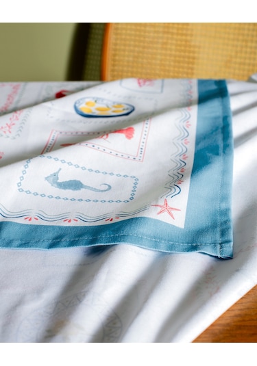 Garope Pamuklu Masa Örtüsü - Renkli - 150x150 Cm 8684427277911 Çok Renkli