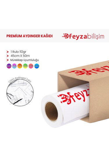 Feyza Bilişim Plotter Aydınger Kağıdı 112gr 45cm X 50mt-1