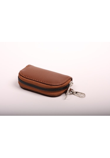 Lanse Suni Deri Anahtarlık Taba