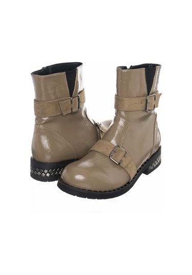 41-42-43-44 Numara K111-3 Vizon Kadın Büyük Numara Bot Çizme Vizon