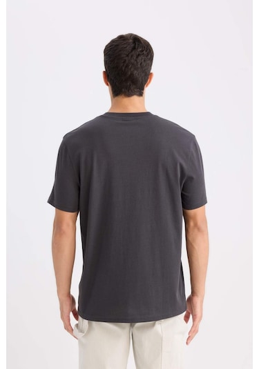 DeFacto %100 Pamuk New Regular Fit Bisiklet Yaka Basic Düz Kısa Kollu Tişört V7699AZ25SPAR214