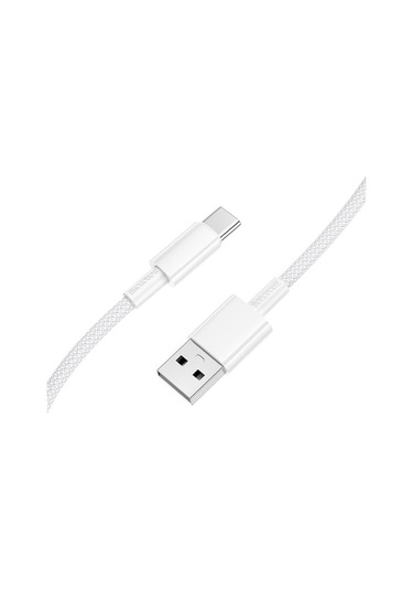 Borofone Bx117 1m 3a Usb Tip-c Kaynağı Şarj Veri Kablosu Beyaz