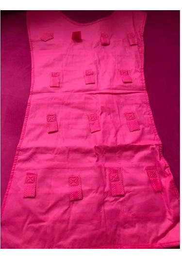 Zmc Bilişim Elbise Şeklinde Takı Organizeri - Pembe Çok Renkli