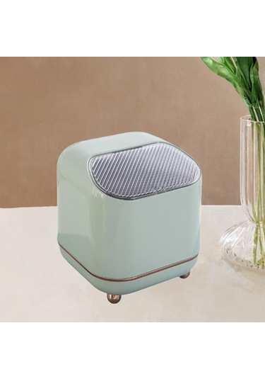 Pazly Yeşil Suntek Sepeti Masaüstü Küçük Kovası, Kovası Kapaklı Çöp Fg Yeşil