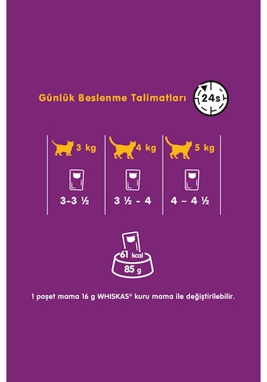Whiskas Sığırlı Kedi Maması 85 Gr X 24 Adet