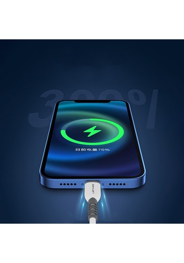 Lenyes Lc979 Usb-a To Micro Hızlı Şarj Özellikli Data Ve Şarj Kablosu 2.4a 1m Beyaz Beyaz