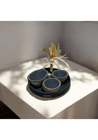 Hasır Sepet, Jüt Ip Sepet, Dekoratif Saklama Kutusu, Hediyelik Sepet, Hasır Sunum Tepsi