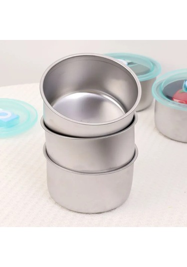 Geeroyoo Paslanmaz Çelik Kapaklı Hava Geçirmez Saklama Kabı - 500ml, Yemek Tazeliği Ve Organizasyon İçin İdeal Gümüş