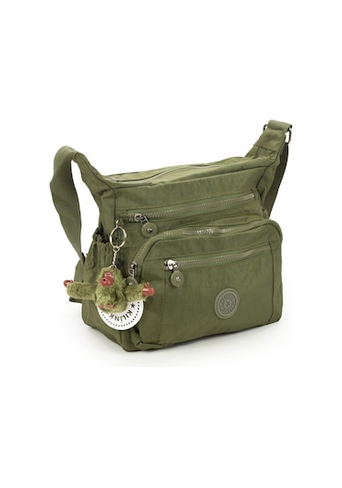 Krinkıl / Klinkır Su Geçirmez Kumaş Çok Gözlü Çapraz Kol Ve Omuz Postacı Çantası Haki 5835 Haki