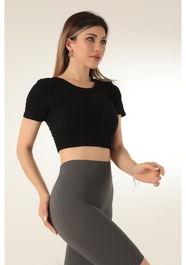 Doremi Dikişsiz Kısa Spor Üst-22621 001