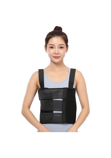 Sones L Omuzlar Üç Parçalı Kaburga Sabitleme Kayışı Postkardiyotorasik Göğüs Kuşağı Siyah