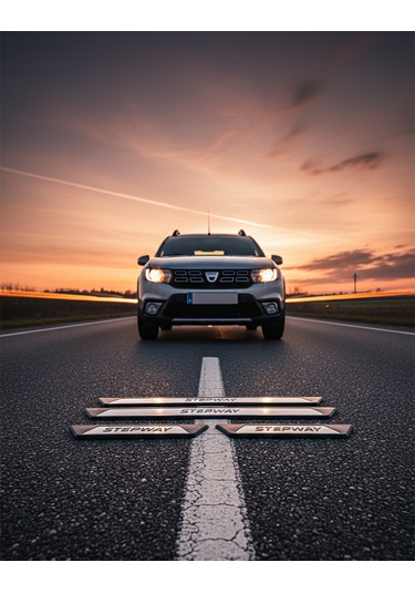 Dacia Sandero 2 Stepway Krom Kapı Eşik Koruması 2013 Üzeri 4 Parç