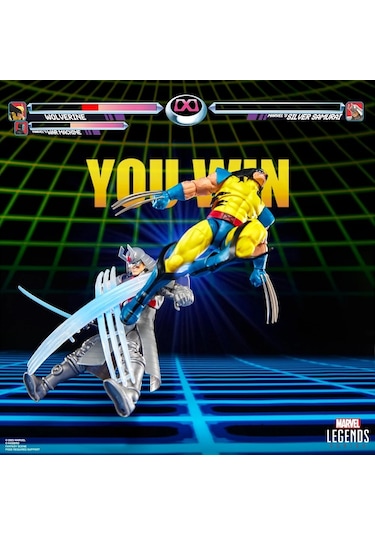 Hasbro Marvel Legends Gamerverse Wolverine Vs Marvel's Silver Samurai Retro Video Game İkili Aksiyon Figür Seti