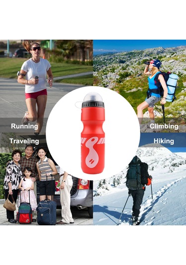 Aubyhe Bisiklet İçme Suyu Bardağı 680ml - Hdpe Malzeme, Hafif Ve Dayanıklı - Bisiklet Sporu, Yürüyüş, Seyahat İçin - Toz Koruyucu Kapaklı Beyaz Çok Renkli