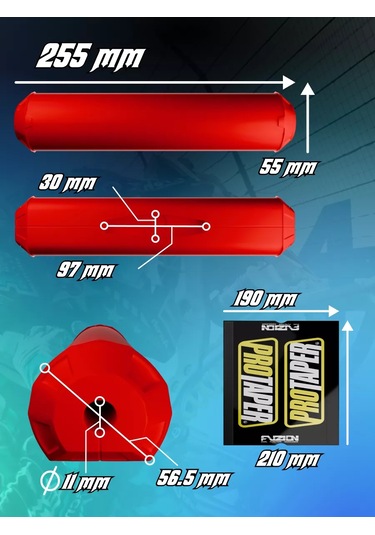 Krıstal Shop Protaper Pitbike Motosiklet Enduro İçin Direksiyon Yastığı 163304188