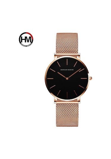 Xindoker Bayanlar İçin Basit Tasarım, Japon Mekanizma, Paslanmaz Çelik Kordon, Su Geçirmez Kol Saati - Cb36-wff Beyaz Ekran Pembe Altın Zincir Çok Renkli