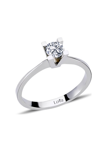 Lova H Renk 0,30 Karat Pırlanta Tektaş Yüzük - HRD Sertifikalı