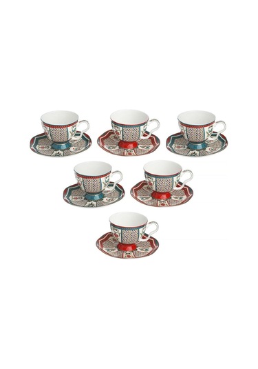 Lucky Art Liora Bone 6 Lı Cay Fıncanı Setı Çok Renkli