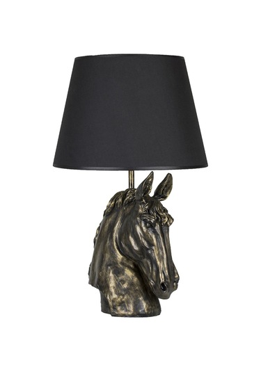 Qdec Modern Dizayn At Abajur Gold Siyah Diğer