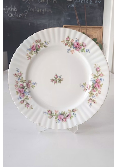 Moss Rose Bone China İngiliz Vintage Pasta Tabağı 19cm