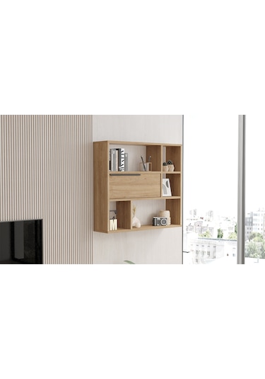 Yurudesign Ocean Duvar Rafı Kitaplık Kapaklı Sepet On5-s