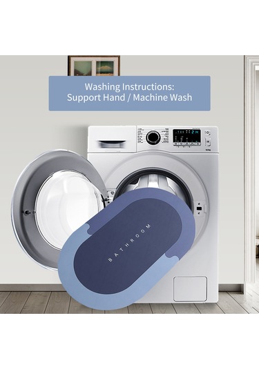 Youmex Pembe Oval Banyo Paspası 50x80cm - Diatomit Köpük, Suyu Hızlı Emici, Kaymazsız Taban, Yumuşak Ve Temizliği Kolay Pembe