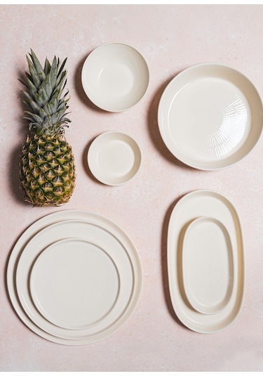 The Mia Noon Çerezlik 4lü Set Krem 10 Cm