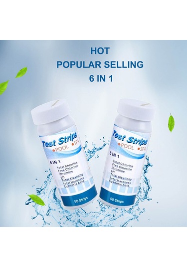 Tenfowee 6 Lı Su Test Şeridi: Ph, Klor, Sertlik Ve Siyanürik Asit Ölçümü İçin 50 Li Paket