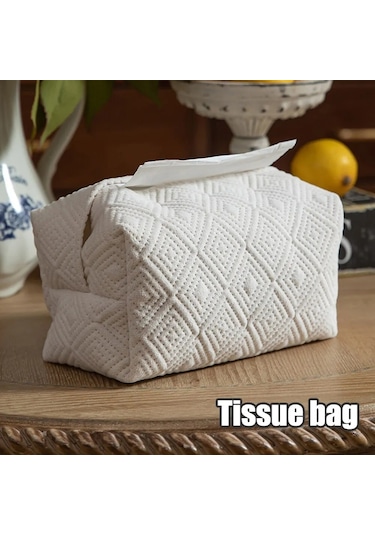 Açık Gri-1pc Açık Lüks Pompalama Kağıt Torba Ev Masaüstü Doku Kutusu Araba Kağıt Havlu Saklama Dekoratif Yaratıcı Saklama Kutusu