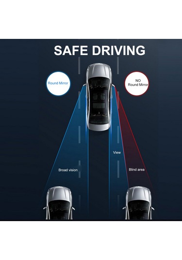Wezone Araç Geri Görüş Ayna Seti: Süper Tutuculu 360 Ayarabilir Geniş Açı, Kör Nokta Gözlemcisi, Beyaz 2 Adet