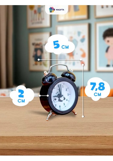 Magifta Çocuklar İçin Çekiçli Masaüstü Çalar Saat Alarmı 193020710 Siyah