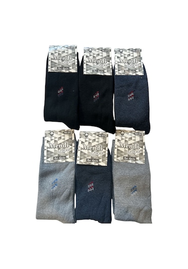 6'li Ekonomik Paket Kaliteli Havlu Kalın Kışlık Çorap Karışık Renk