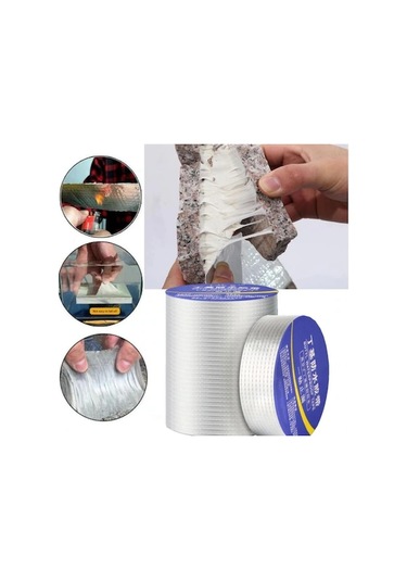 Novahub Süper Su Geçirmez Alüminyum Bant, 56799553, Kendinden Yapışkanlı, Köpük, Butil Kauçuk, 50mm X 5m, Metal İşleme, Duvar, Çatı Onarımı