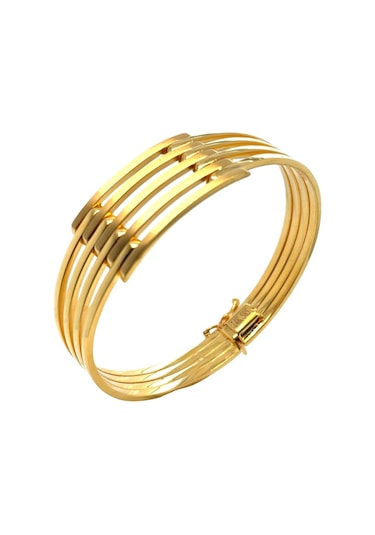 Zümrüt Sarraf 14 Ayar Altın 5 Sıra Kaburga Bilezik